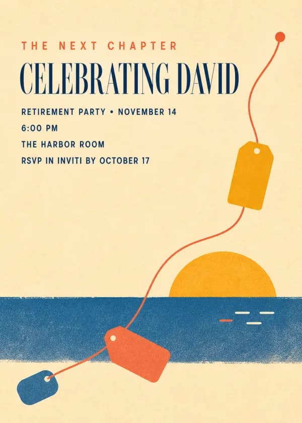 Next chapter retirement invitation