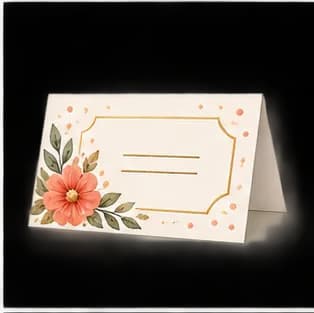 Food Label preview in a matching floral party style