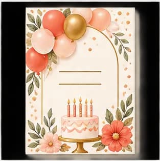 Milestone Sign preview in a matching floral party style