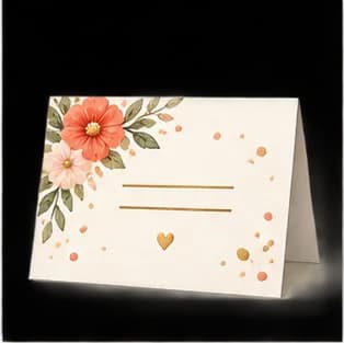 Thank You Card preview in a matching floral party style