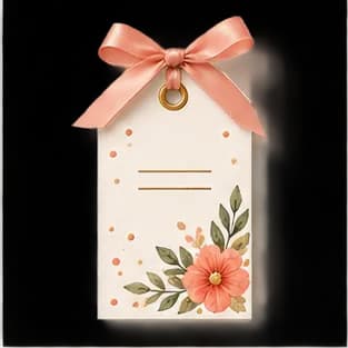 Thank You Tag preview in a matching floral party style