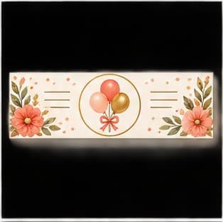 Water Bottle Label preview in a matching floral party style